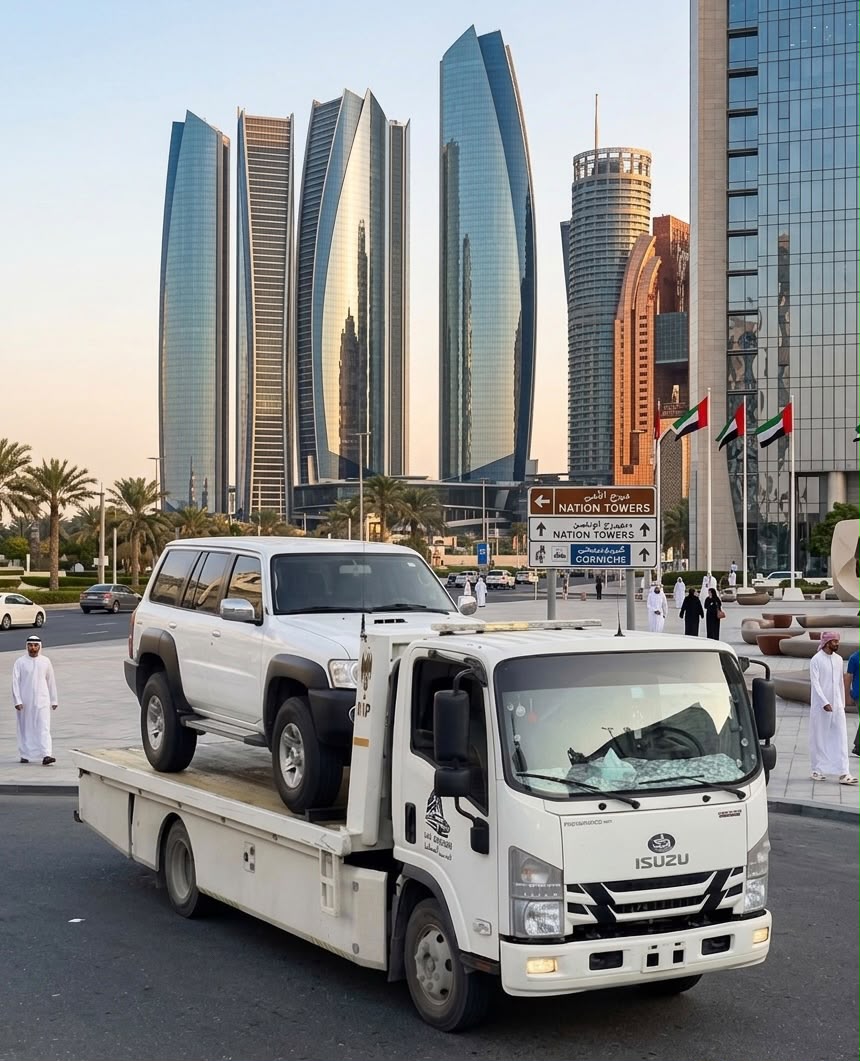 SUV recovery in Abu Dhabi